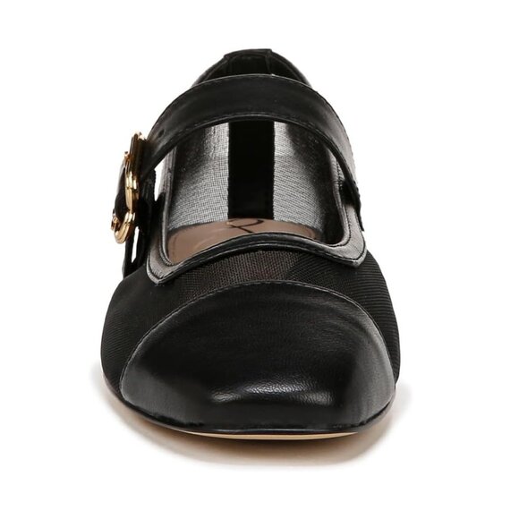 Sam Edelman Miranda Black Mesh & Leather Ballet Flats Shoes Ballerina Mary Janes - Picture 11 of 15